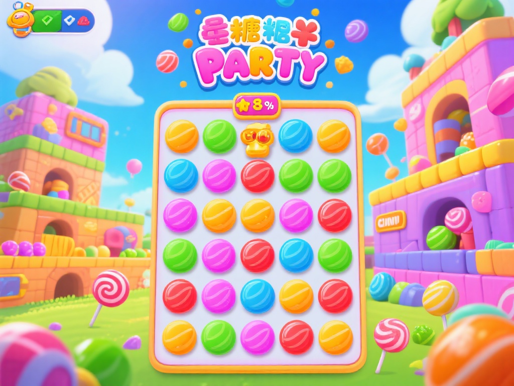 糖果派对游戏以其五彩缤纷的界面和简单的玩法吸引了数