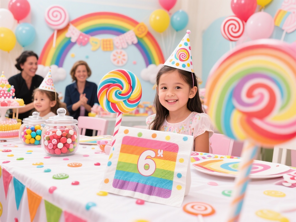 打造甜蜜梦幻派对氛围的糖果主题纸巾