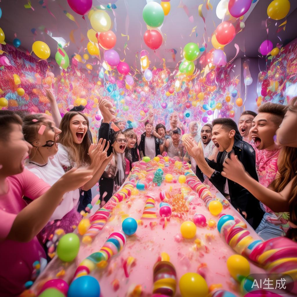 鲜明的主题：聚焦糖果派对直播的热闹场面
这次直播