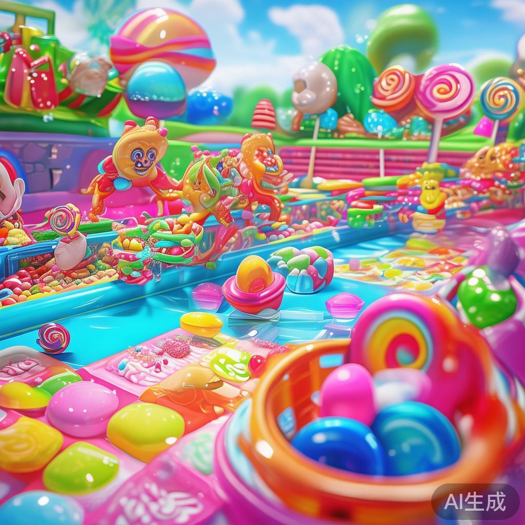 趣味互动游戏：设计一些以糖果为主题的趣味游戏，比如