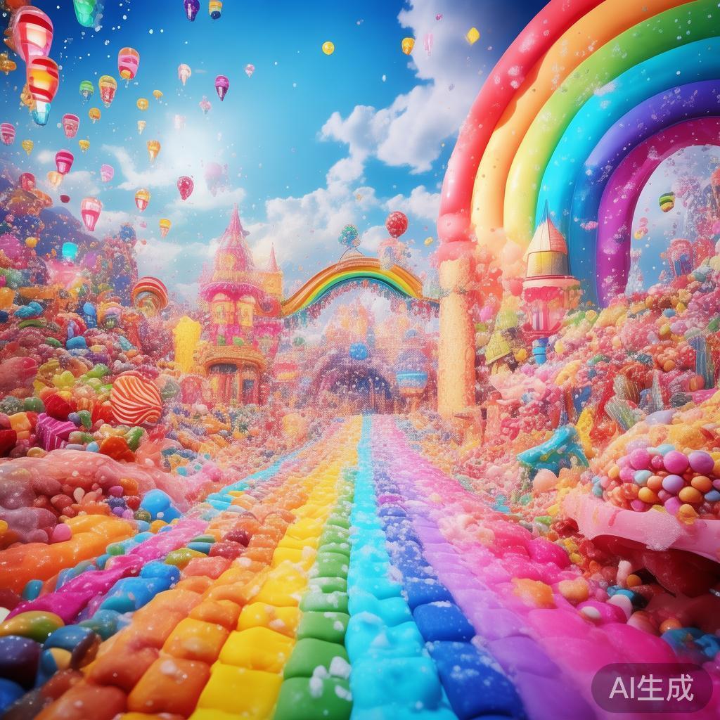 童话糖果派对:彩虹梦想引领奇幻世界的甜蜜冒险 在琳琅满目的童话世界里,糖果、彩虹、梦想共同交织,