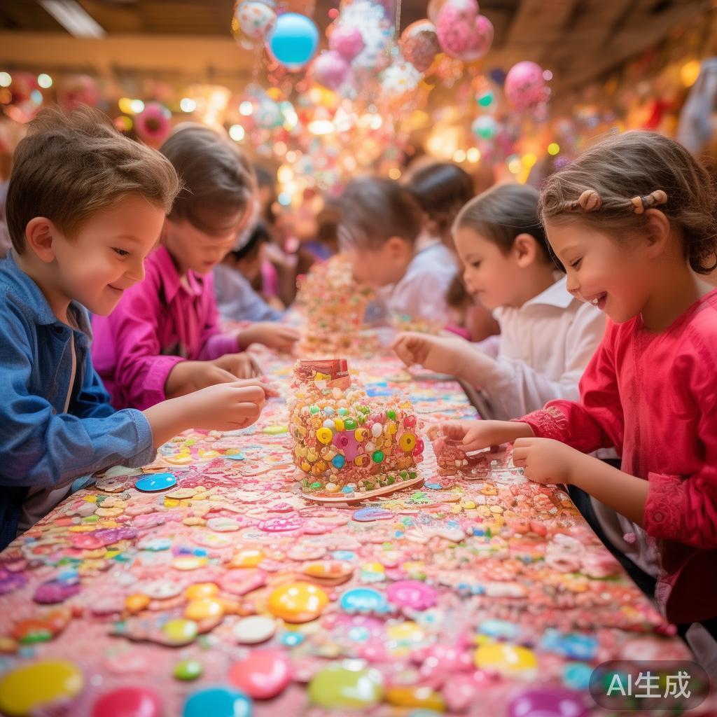 除了视觉上的享受，金龙糖果派对的核心还在于那些设计